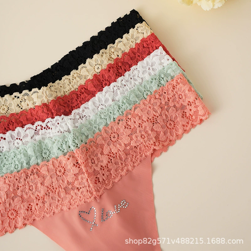Сексуальные дышащие брюки, underwear, европейский стиль, с вышивкой, плюс размер