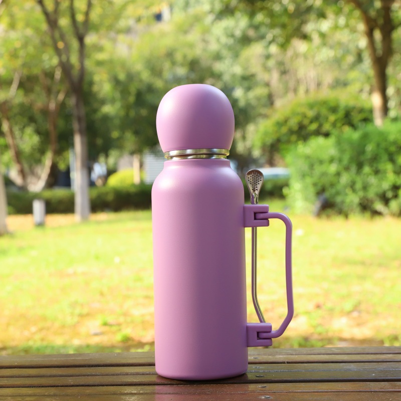 Taza de fútbol de doble vacío de alta capacidad deportivo hervidor de agua 304 taza de acero inoxidable al aire libre portátil hervidor de agua