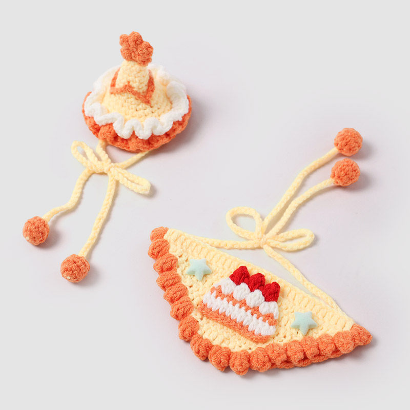 Gatos perros pañuelos de cumpleaños decoración de Año Nuevo ropa accesorios pastel sombrero bufones mascotas toallas de saliva gatito image 9