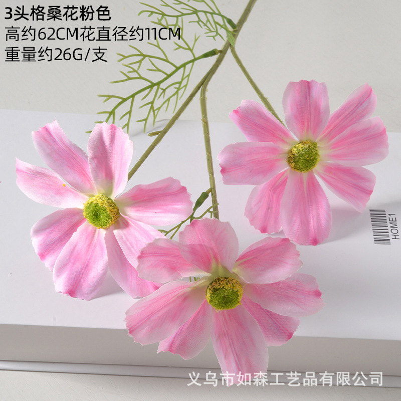 3 cabezas flor Gesang rosa