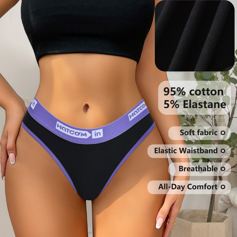 Factory-customized cross-border plus-size sports low-rise women's panties, all-cotton European and American beach bikini sexy briefs