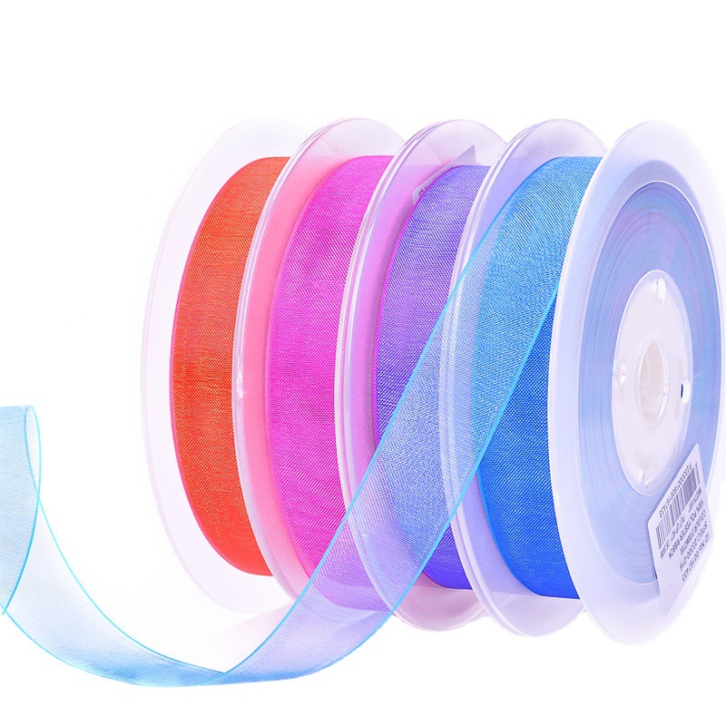 Yao Ming cinta al por mayor cinta de cumpleaños decoración de la boda caja de regalo embalaje cinta de nieve gradiente de color mágico 2cm