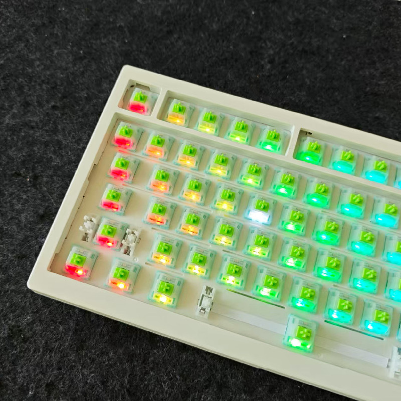 K75pro绿茵轴三模机械键盘客制化套件4000毫安电池续航带旋转按钮|undefined