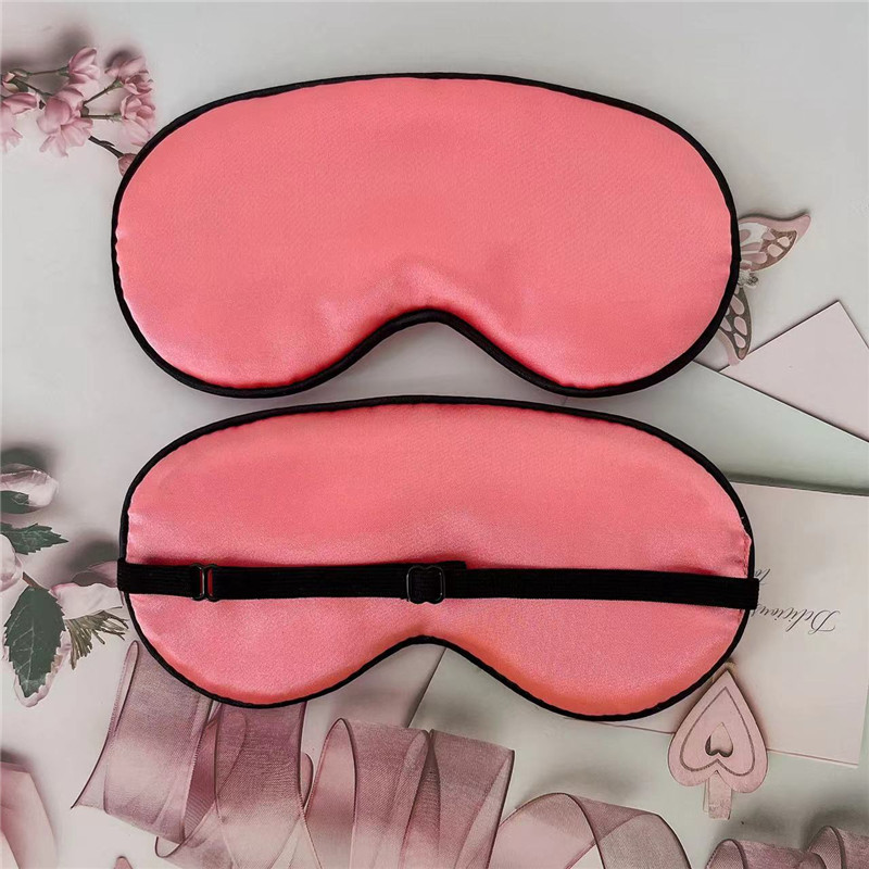 Máscara de ojo de seda artificial para niños Máscara de ojo de seda de mora artificial de doble cara Entrenamiento de sombreado de sueño Fábrica en stock al por mayor