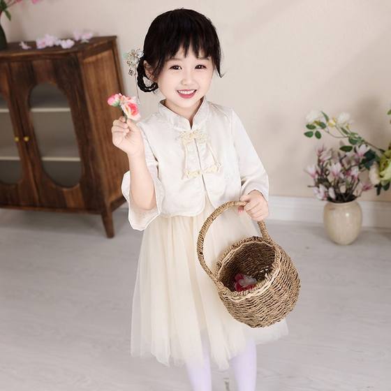 Hanfu Skirt Tang Suit Children's Summer Cheongsam 2022 New Little Girl Princess Dress Chinese Style Girls Dress