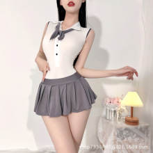 情趣内衣诱惑制服纯欲jk套装学生装格子短裙水手服可爱学院风代发