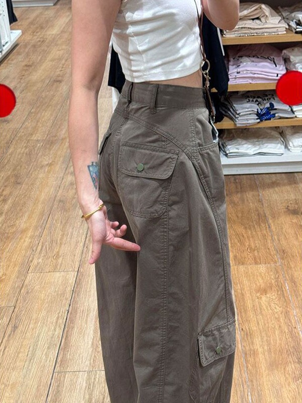 American Retro Straight-Leg Work Pants for Women, Summer Thin New Style, Petite Loose Fit, Casual Jeans American Retro Straight-Leg Work Pants for Women, Summer Thin New Style, Petite Loose Fit, Casual Jeans