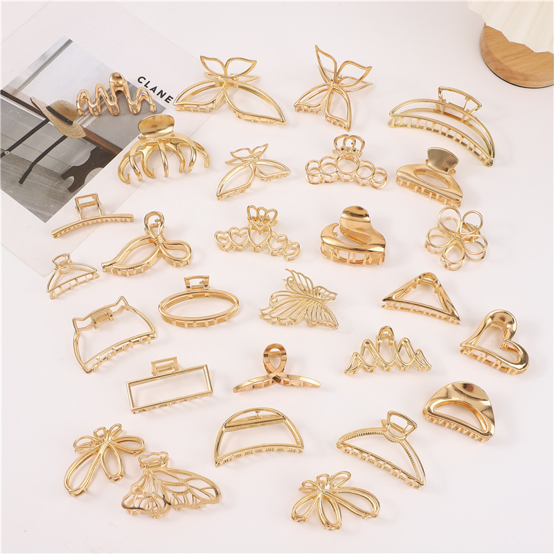 New Big Claw Shark Clip Trendy Bangs Clip Back of the Head Hairpin Simple Metal Hair Clip Hair Accessory Claw Clip Wholesale New Big Claw Shark Clip Trendy Bangs Clip Back of the Head Hairpin Simple Metal Hair Clip Hair Accessory Claw Clip Wholesale