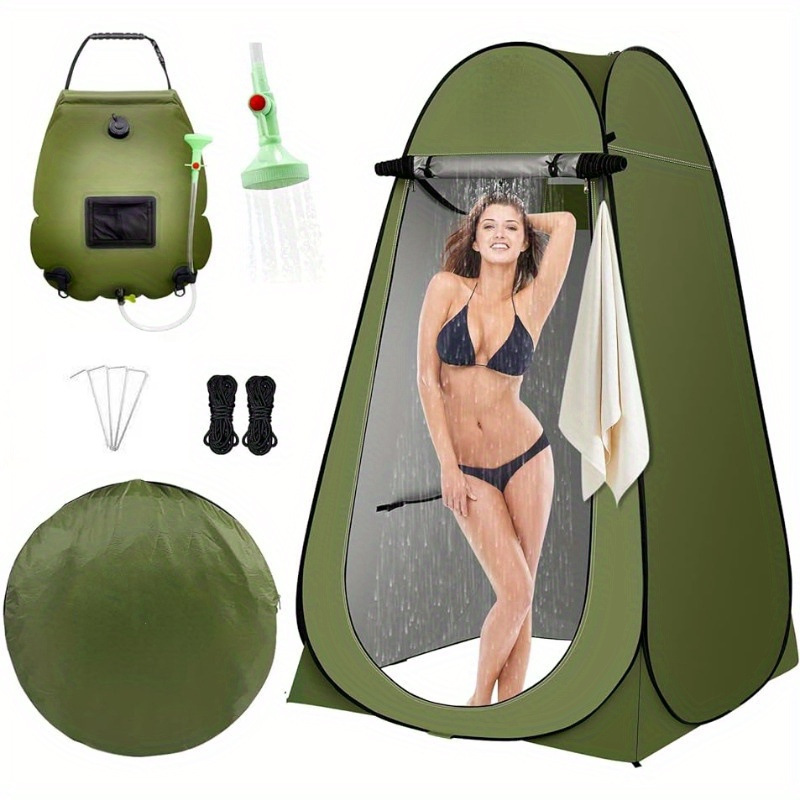 Bolsa de ducha solar portátil para exteriores, para camping, almacenamiento de agua para baño al aire libre, fácil de colgar, transfronterizo