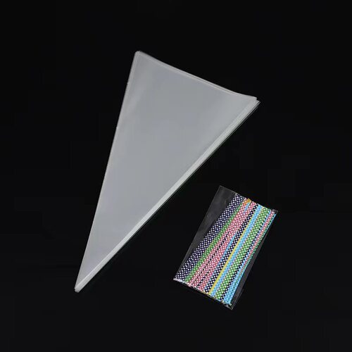 opp triangle bag transparent candy packaging bag opp plastic bag cone snack packaging amazon