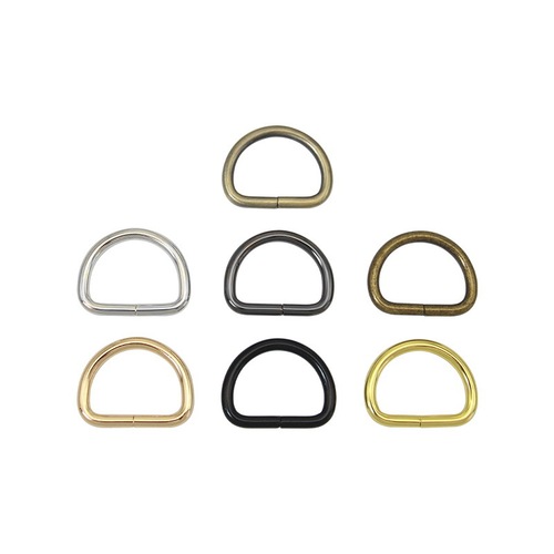 Wholesale luggage hardware accessories, inner width 2.5 cm D buckle, semi-circular buckle, bag buckle, chain connection hanging ring