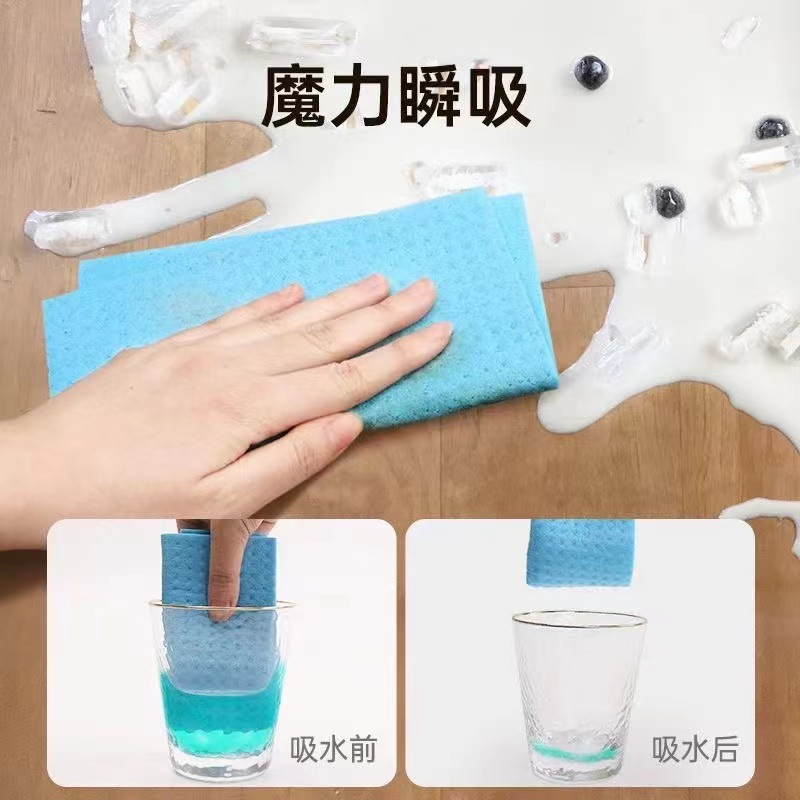 Paño de limpieza de algodón de pulpa de madera natural transfronterizo para uso en la cocina, absorbente, no graso, biodegradable, limpio y respetuoso con el medio ambiente.