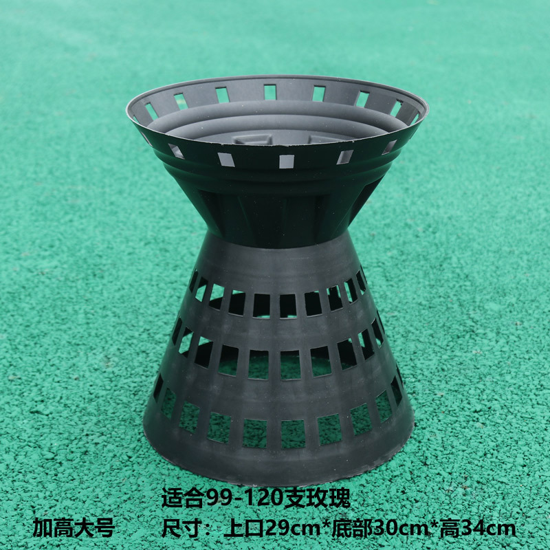 Cubo de flores de plástico que aumenta la envoltura de flores artefacto forro de unión de flores estabilizador cuadrado muelle Dispositivo de envoltura de flores material de embalaje de la flor