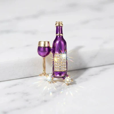 Yaxa sancaqları Goblet Brooches, Multi-Color Mixed - dark-violet