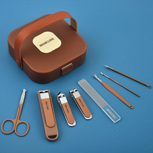 跨境便携防飞溅指甲刀套装美容美甲工具指甲剪多件套装修指甲钳