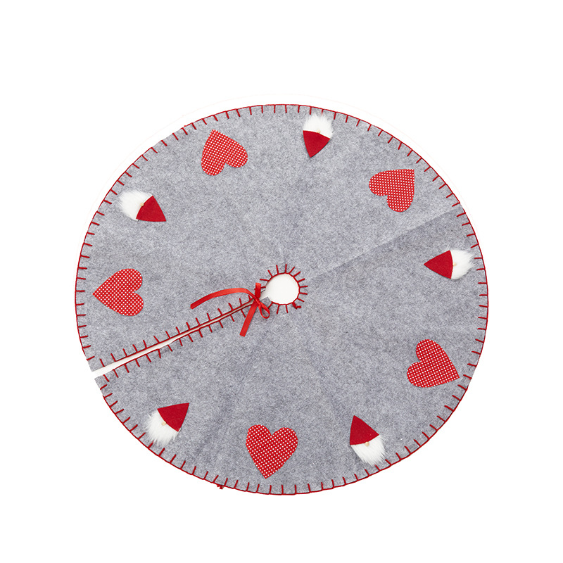 Falda de árbol de Navidad de fieltro de lino de 1 m, nuevo producto transfronterizo, fondo de árbol de Navidad, delantal de alta gama, decoraciones navideñas