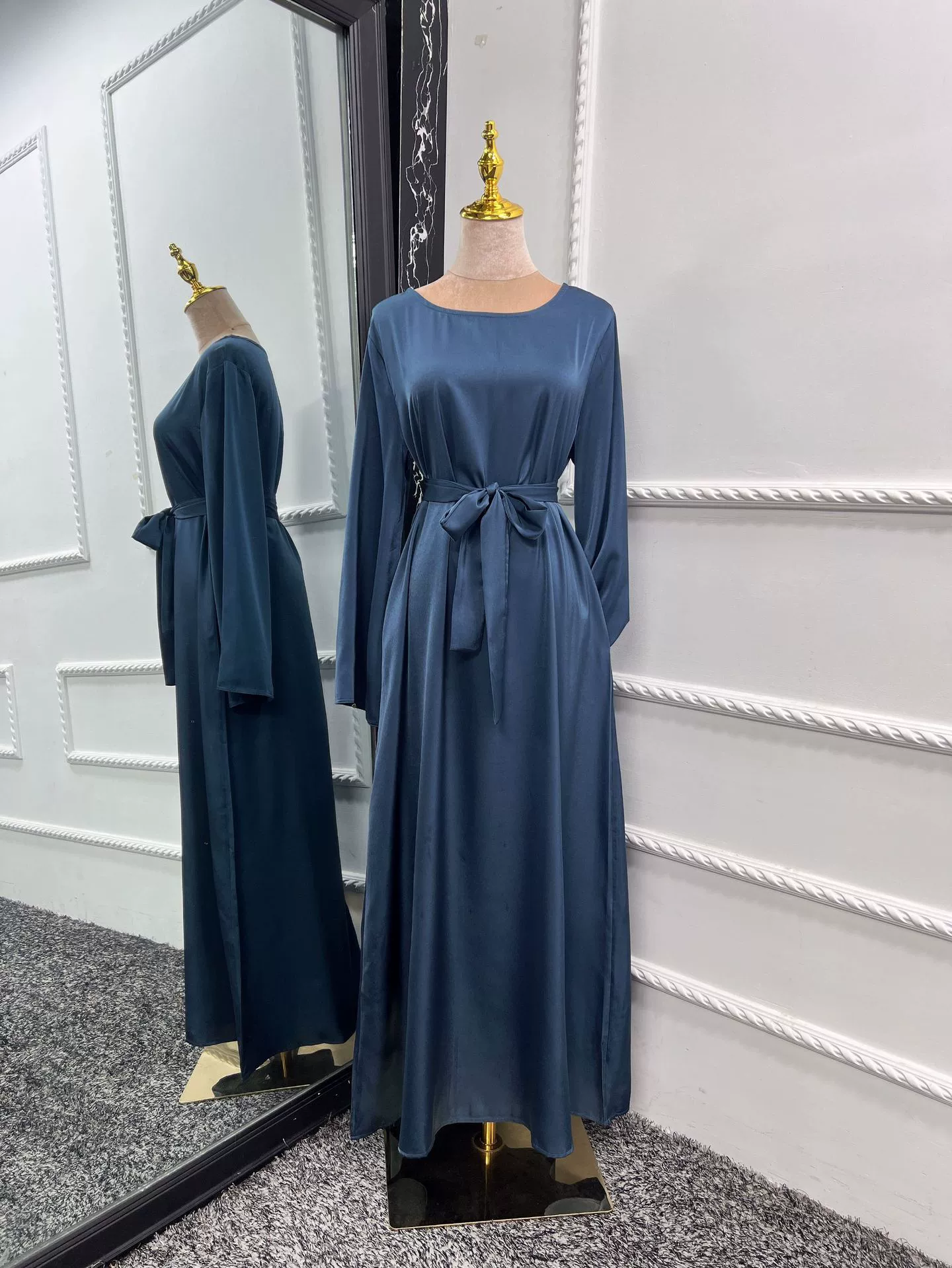 Платье базового однотонного цвета, 2022 год, AliExpress, европейский стиль, плюс размер