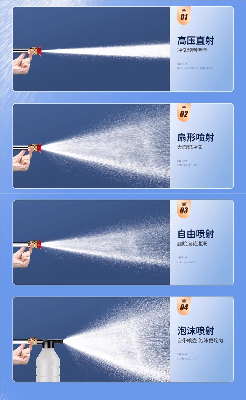 Wireless Car Washing Machine, Household High-Pressure Water Gun Cleaning Artifact, Car Charging, High-Power Lithium Battery, Powerful Booster