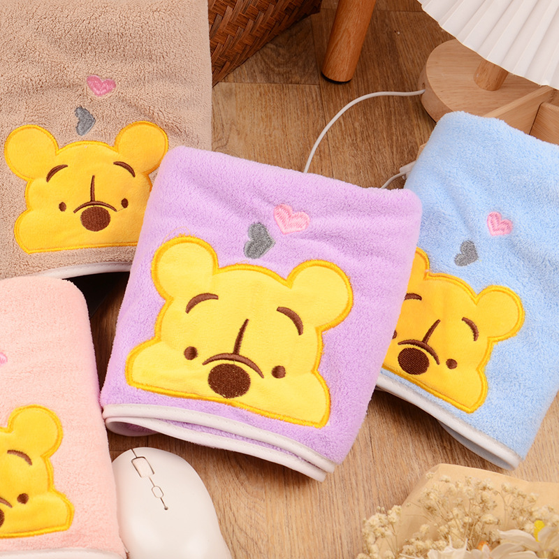 Factory direct coral fleece bath towel Winnie the Poohs children's large bath towel dormitory student ins Wind custom LOGO