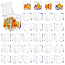 4.5-10cm翻盖透明塑料喜糖盒创意食品包装糖果盒PS饼干包装盒子