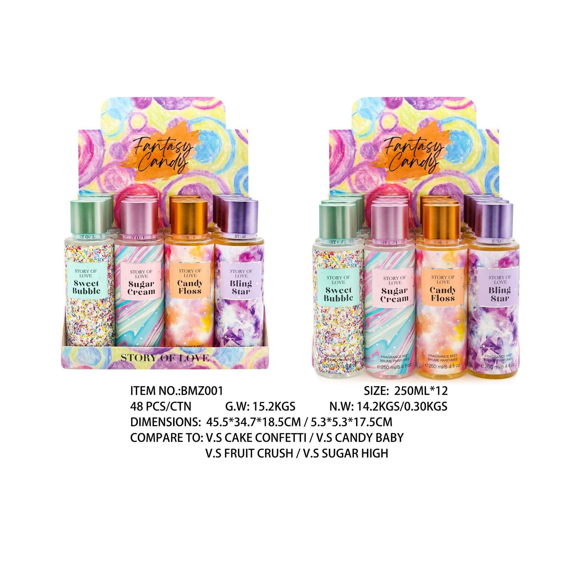 Perfume para mujeres 250ml spray corporal comercio exterior sudeste asiático sudamericano fragrancia para hombres estand paquete de muestra especial