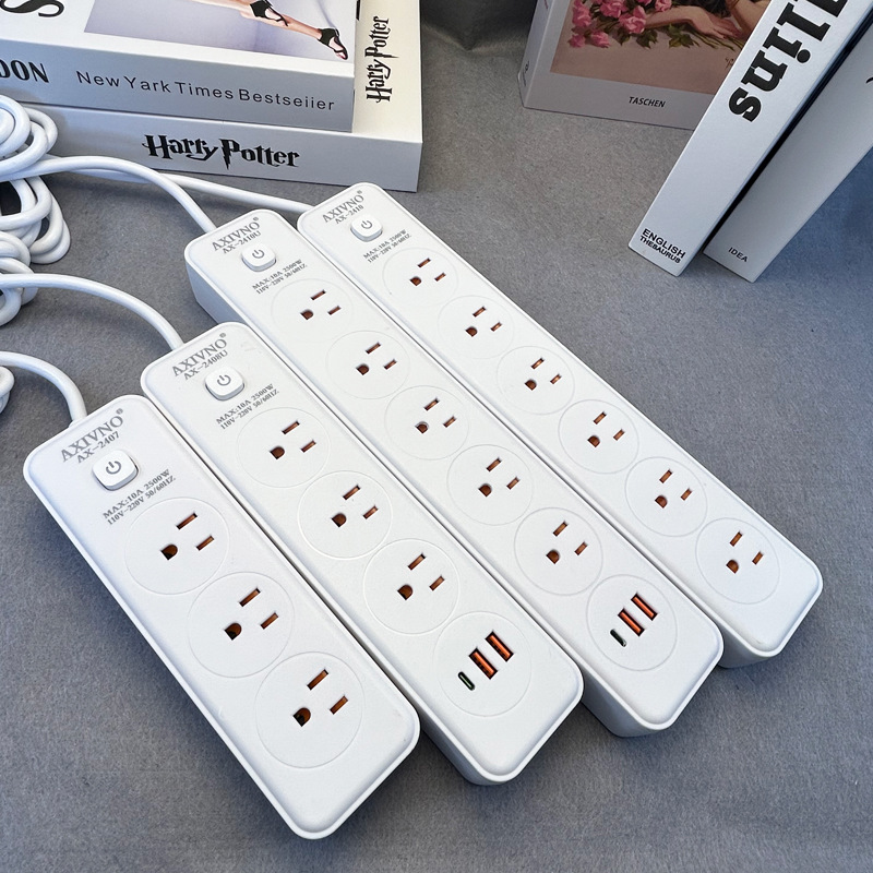 跨境供应源头工厂美标专用多功能智能排插座usb+type-c转换器插板