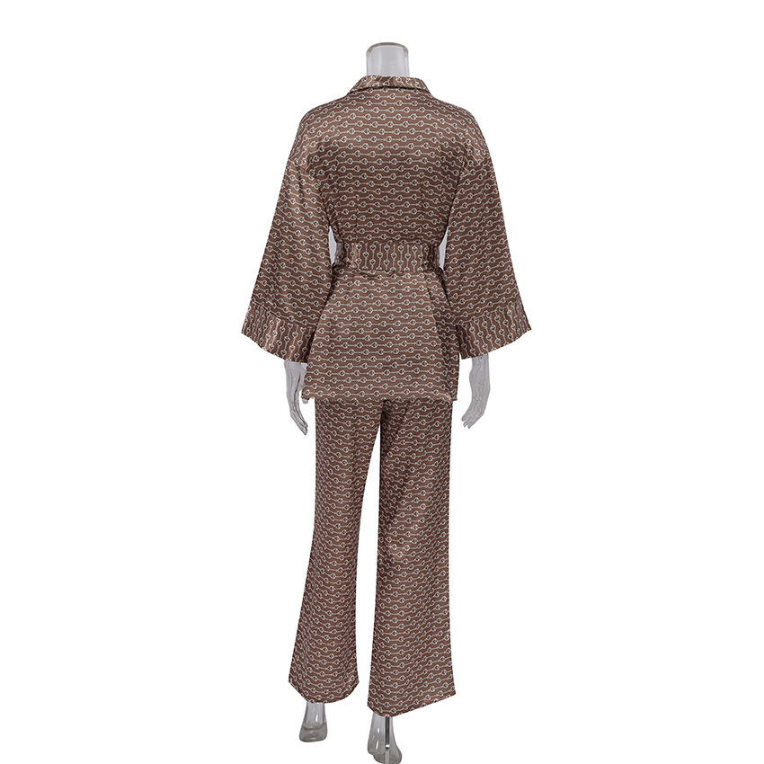 322g Weight Long Sleeve Sleeve Length Pajamas Lingerie Type Polyester Fabric Type Regular Top Length Pants Sets Sets Type 2 Pieces Set Quantity Home, Outdoor, Daily Occasion V Neck Neckline Breathable Function Regular Fit Fit Type Printing Pattern Winter, Summer, Spring Season Women's Gender Vintage Style Style Home Outdoor Daily Women's Vintage Style Printing Polyester Pants Sets Pajama Sets 2