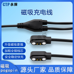 永探2PIN磁吸数据线间距2.54mm一拖二适用于电动牙刷磁吸充电线