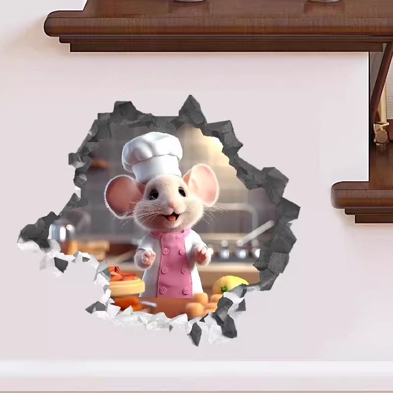 Autocollants muraux 3d décoratifs pour masquer les trous_voghion.com