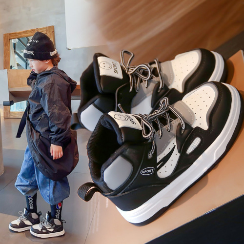 Children's sneakers new style  autumn comfortable high-top medium and large children's sports shoes casual shoes student running shoes children's shoes