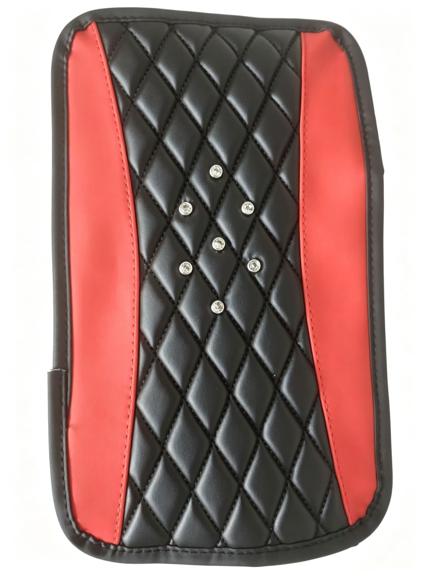 Cross-border car armrest box cover, spliced diamond pattern, universal for all seasons, breathable and non-slip center console mat, car accessories wholesale