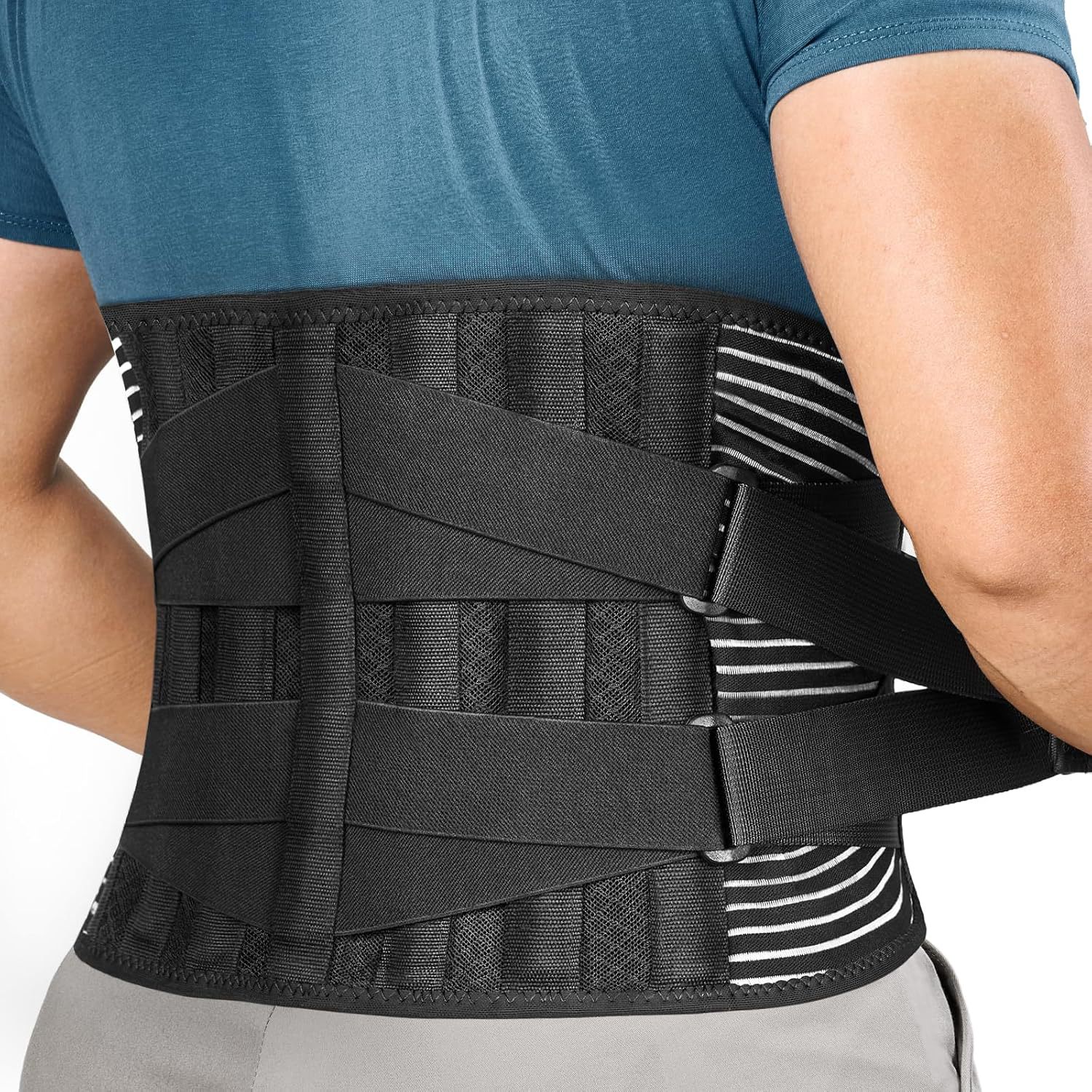 Cinturón de soporte lumbar transfronterizo superventas con doble compresión para deportes y fitness, cinturón de soporte lumbar transpirable y antideslizante.