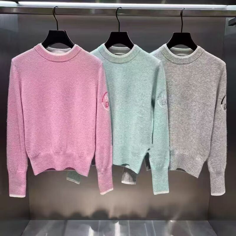 Golf Women's Knitted Long-Sleeved Tops Autumn and Winter New Round Neck Pullover Woolen Sweaters Are Warm, Light, Soft and Comfortable