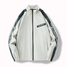 春秋薄款棒球服美式街头潮牌穿外套男春秋设计感宽松百搭情侣夹克