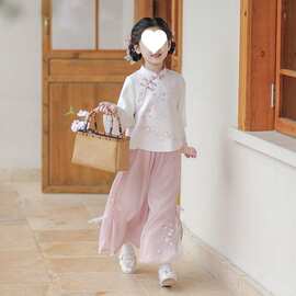 新中式汉服女童2026新款春季套装中国风民国风儿童表演演出服唐装