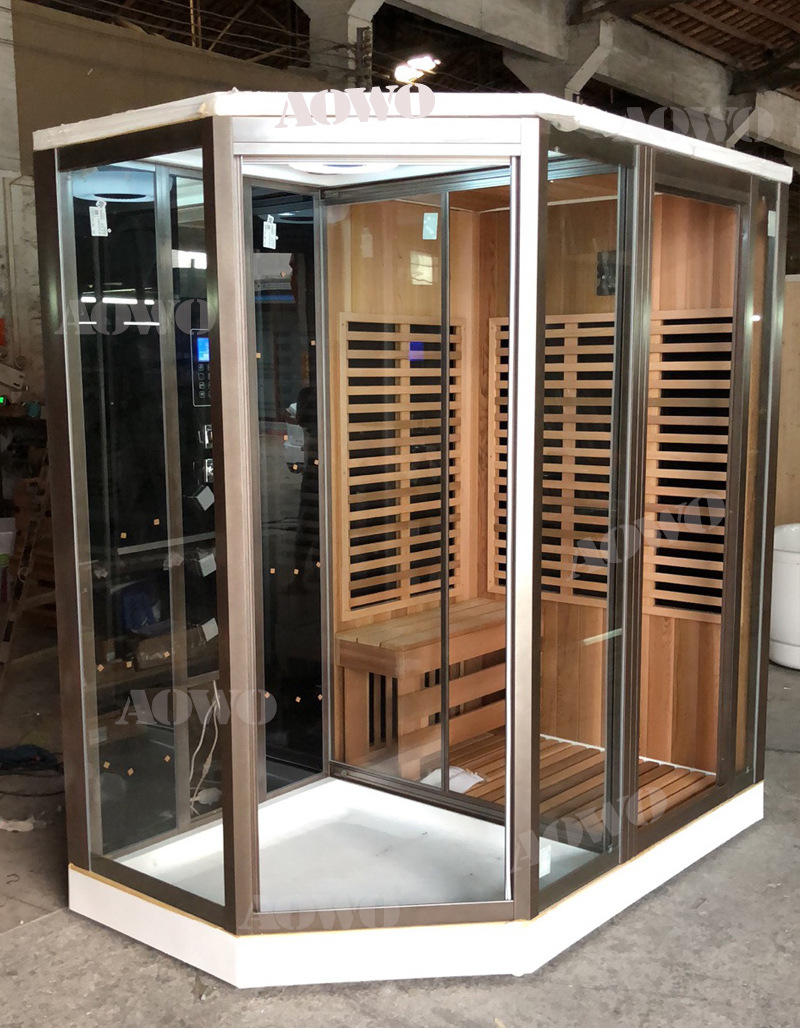 Cuarto de baño de vapor doméstico ducha integrada separación de vapor seco y húmedo tamaño no estándar sauna de vapor seco sala de energía