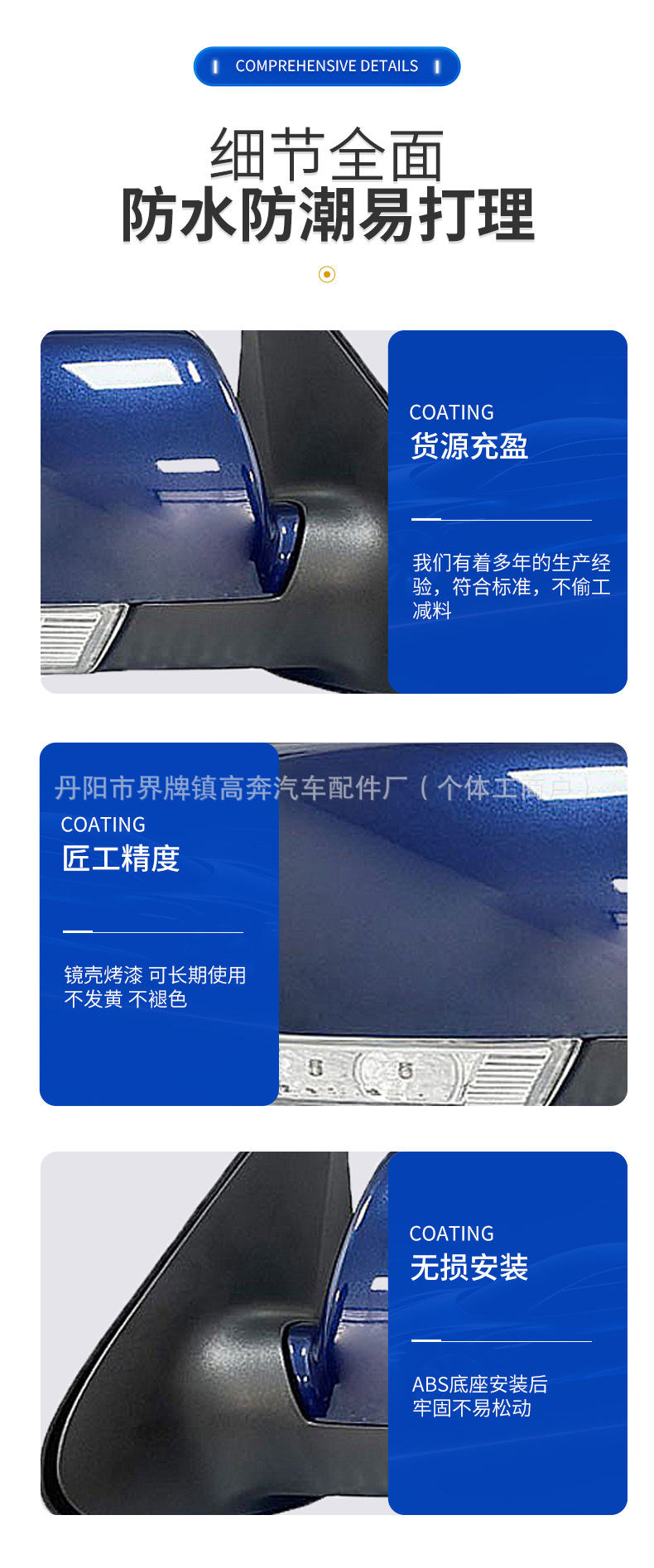 Suitable for 2008-2012 Santa Fe Mirror Assembly Santa Fe for Santafe Rearview Mirror