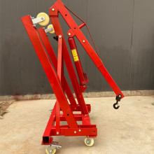 定做直角加宽吊机液压汽车发动机吊架引擎小吊机2T移动式起重机
