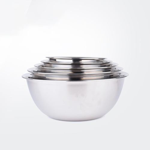 Wholesale factory export to Japan food-grade 304 stainless steel serving bowls, salad bowls, egg bowls, flour baking bowls, plates
