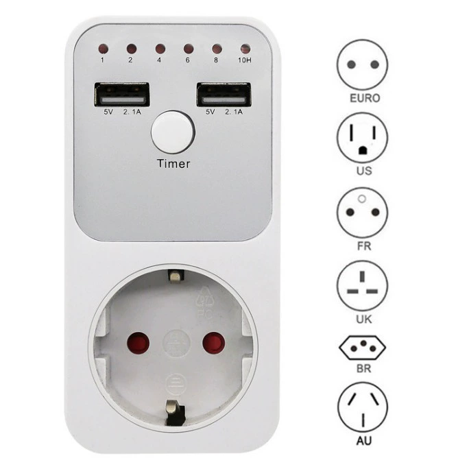 Обратный отсчет UD двойной USB-разъем Европейский стандарт Британский стандарт Американский стандарт Австралийский стандарт Французский стандарт Переключатель времени обратного отсчета