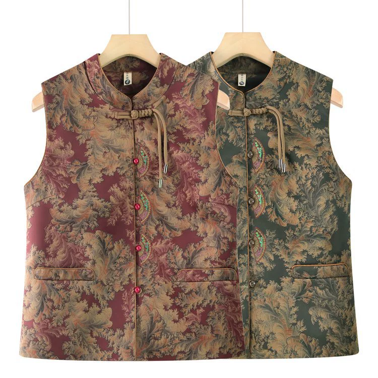 Autumn vest for mother, for middle age, loose fit