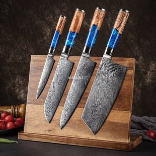 Authentic High-Looking Vg10 Damascus Steel Kitchenware Set Household Chef's Knife Multi-Purpose Forged Kitchen Knife
