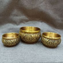 钱币聚宝盆黄铜钱元宝招财黄铜摆件装饰工艺品大号聚宝盆厂家