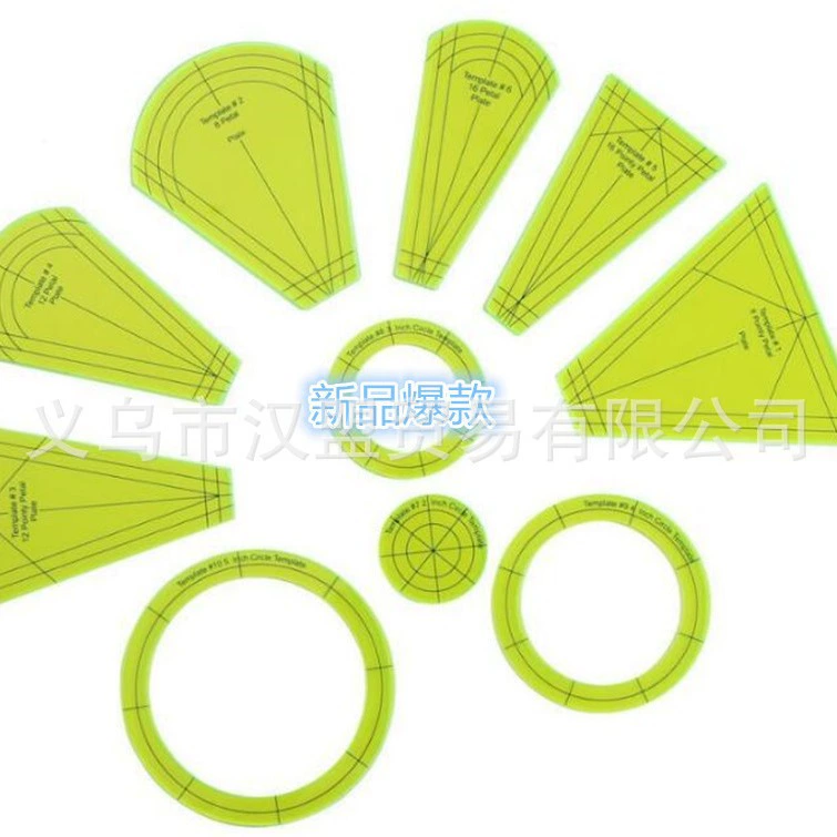 Многофункциональная 10 шт. Специальная форма для шитья Лоскутная линейка акриловая линейка DIY обработка швейная линейка шаблон лоскутный инструмент