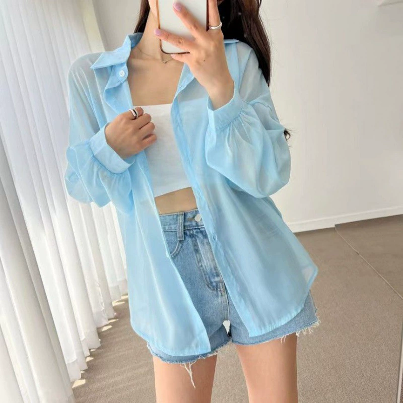 Thin long-sleeve, summer shirt, sun protection