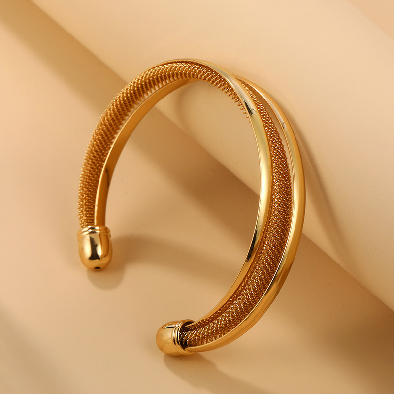 Simple Style Geometric Alloy Plating Womenu0027S Bangle