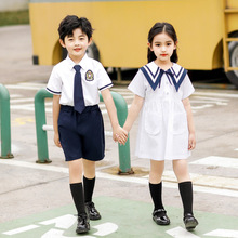 甜美学院风毕业季服装儿童短袖夏幼儿园个性班服小学生朗诵演出服