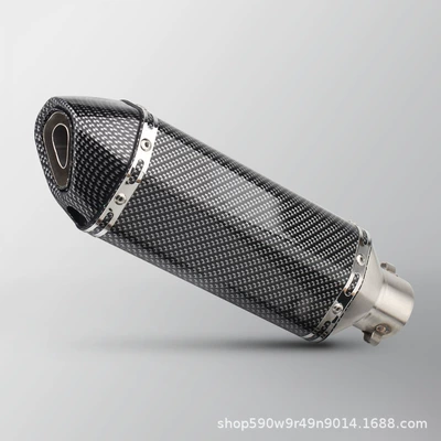 Ghost Fire Rs100 Qiaoge Jinzhan – Motorcycle exhaust pipe - 370-oblique-tail-small-hexagonal-oblique-tail-full-of-large-flowers
