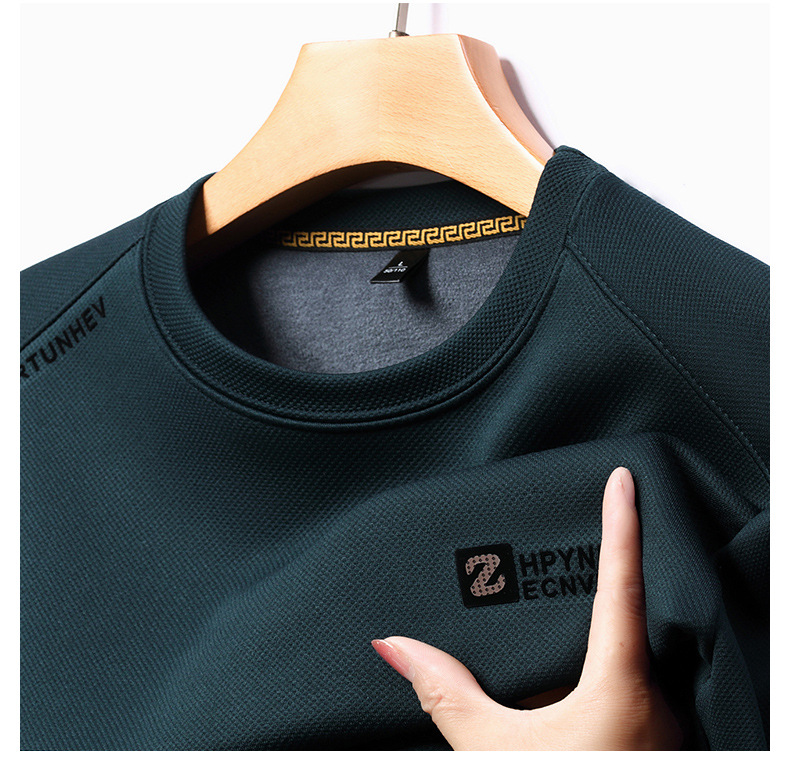 Herren Langarmshirt Rundhals Langarm Pullover Für Männer_voghion.com