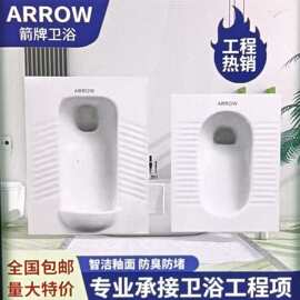 箭牌蹲便器蹲坑式水箱整套蹲厕家用卫生间厕所便池超薄大便器防臭
